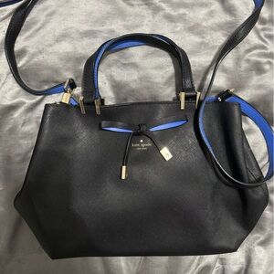 Kate Spade Black Tote with Blue Accents